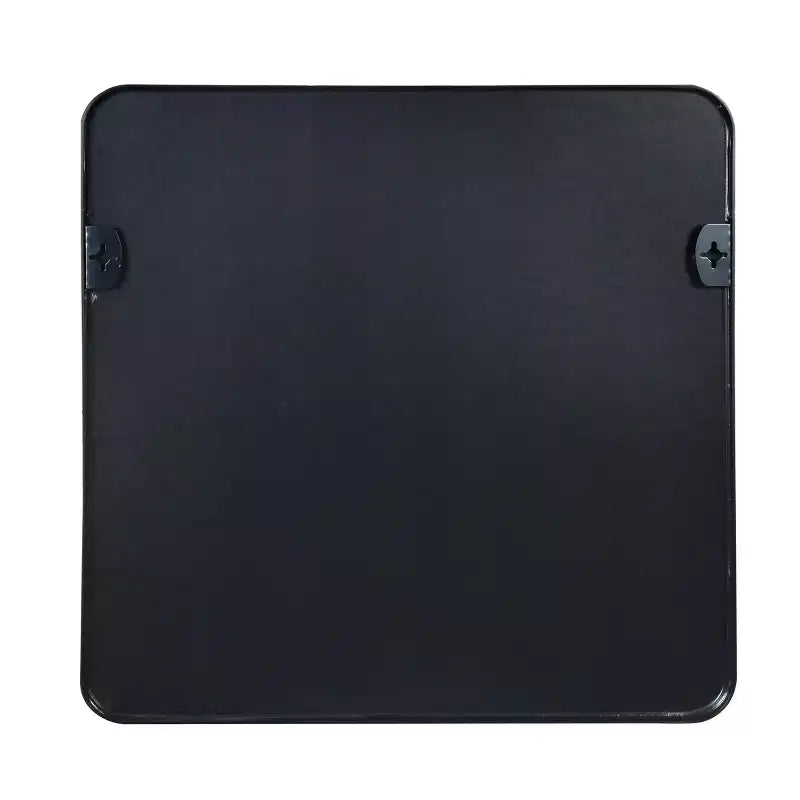 Specchio quadrato da parete con cornice in alluminio nero da 36 pollici per bagno