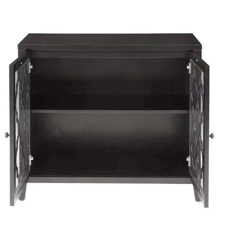 GDFStudio Mobile Consolle Moderno Wiers in Legno con Ante in Vetro