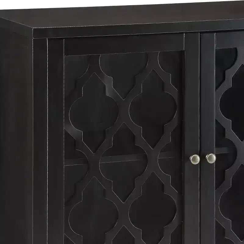 GDFStudio Mobile Consolle Moderno Wiers in Legno con Ante in Vetro
