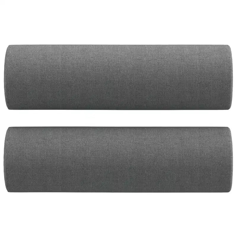 Divano a 2 posti in tessuto grigio scuro (100% poliestere), metallo, textilene