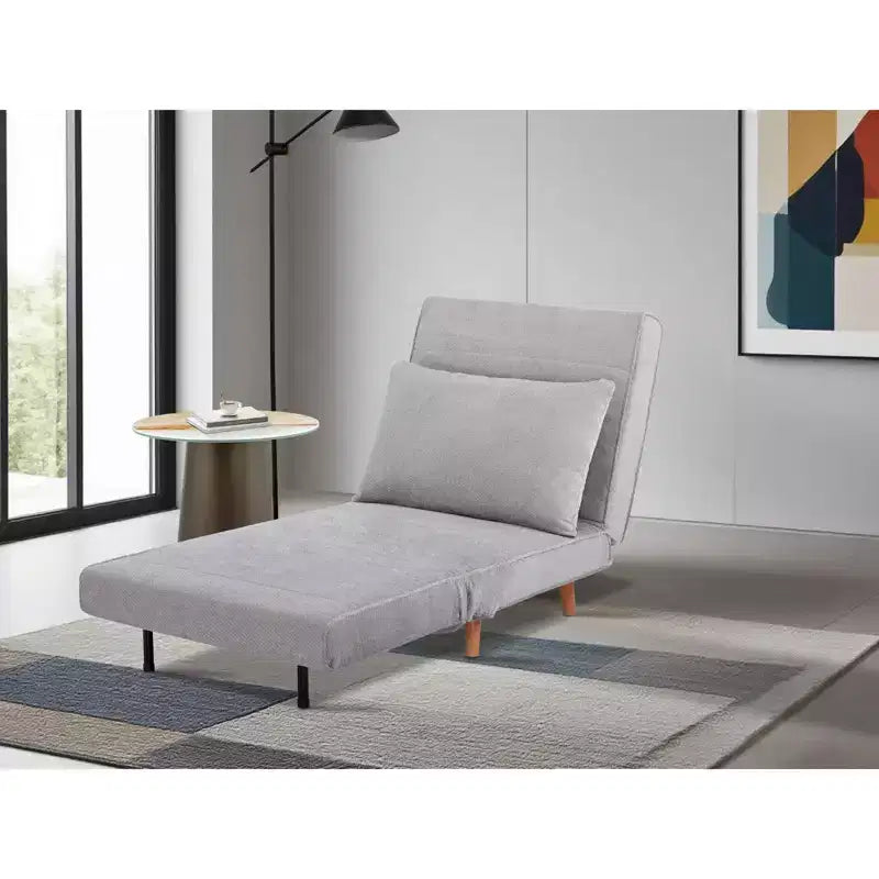 GDFStudio Rafael Letto Poltrona Moderno Pieghevole Convertibile in Ciniglia con Schienale Regolabile e Cuscino