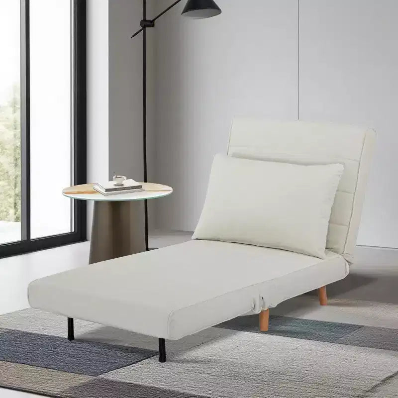 GDFStudio Rafael Letto Poltrona Moderno Pieghevole Convertibile in Ciniglia con Schienale Regolabile e Cuscino