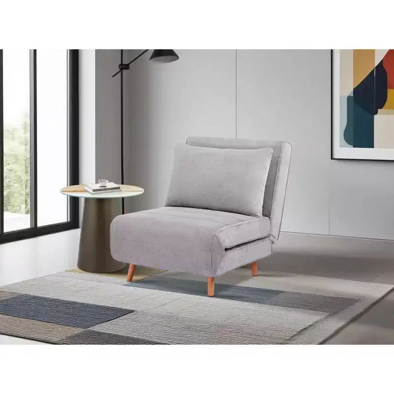 GDFStudio Rafael Letto Poltrona Moderno Pieghevole Convertibile in Ciniglia con Schienale Regolabile e Cuscino