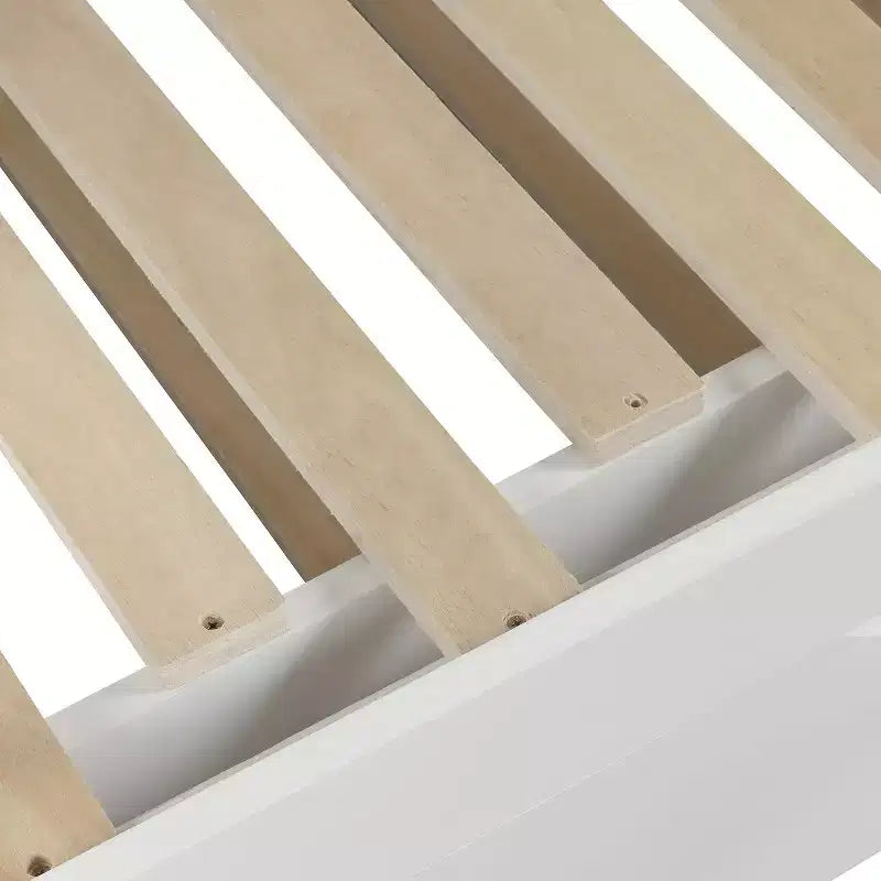 Divano Letto in Legno Matrimoniale, Estensibile con Struttura in Legno Massello con Letto Estraibile