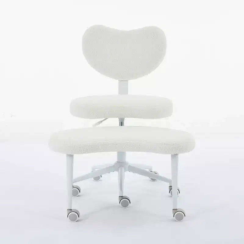 Sedia da scrivania Homy Casa con gambe incrociate, altezza regolabile e sgabello con rotelle