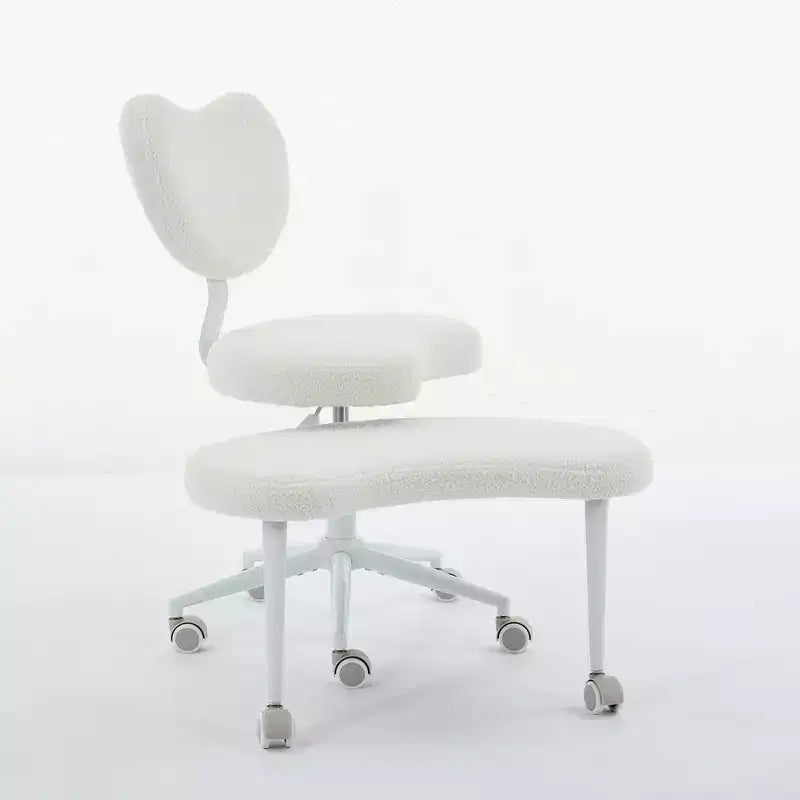 Sedia da scrivania Homy Casa con gambe incrociate, altezza regolabile e sgabello con rotelle