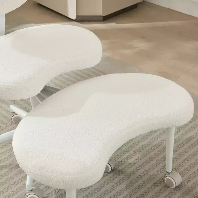Sedia da scrivania Homy Casa con gambe incrociate, altezza regolabile e sgabello con rotelle