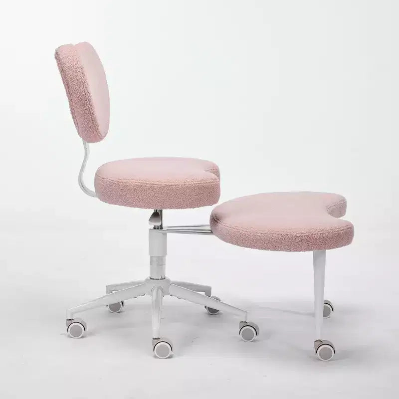 Sedia da scrivania Homy Casa con gambe incrociate, altezza regolabile e sgabello con rotelle