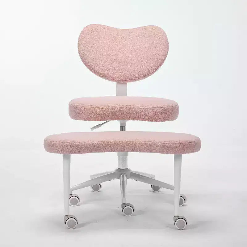 Sedia da scrivania Homy Casa con gambe incrociate, altezza regolabile e sgabello con rotelle