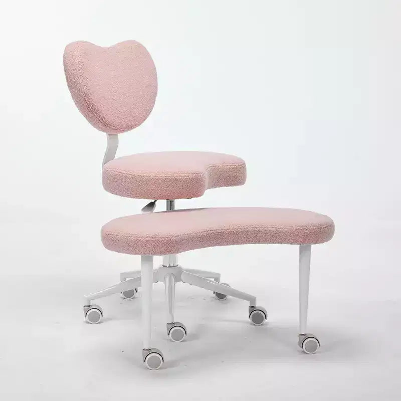Sedia da scrivania Homy Casa con gambe incrociate, altezza regolabile e sgabello con rotelle