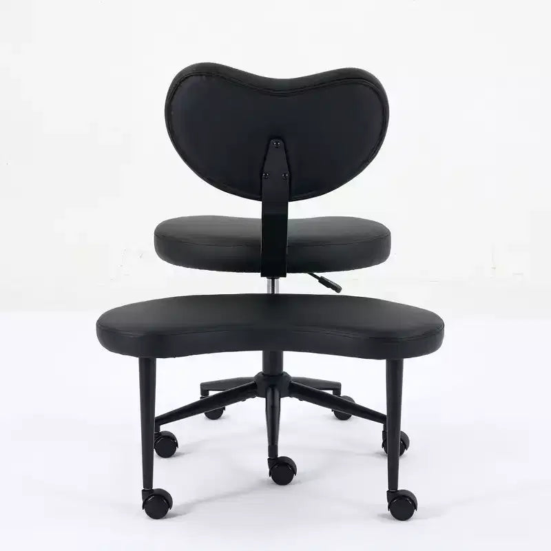 Sedia da scrivania Homy Casa con gambe incrociate, altezza regolabile e sgabello con rotelle