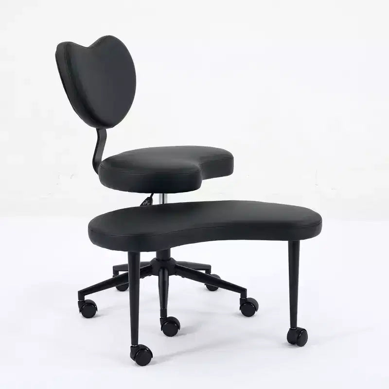 Sedia da scrivania Homy Casa con gambe incrociate, altezza regolabile e sgabello con rotelle
