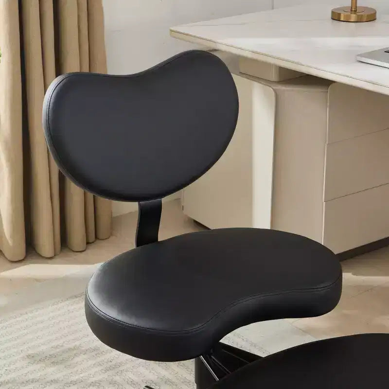 Sedia da scrivania Homy Casa con gambe incrociate, altezza regolabile e sgabello con rotelle