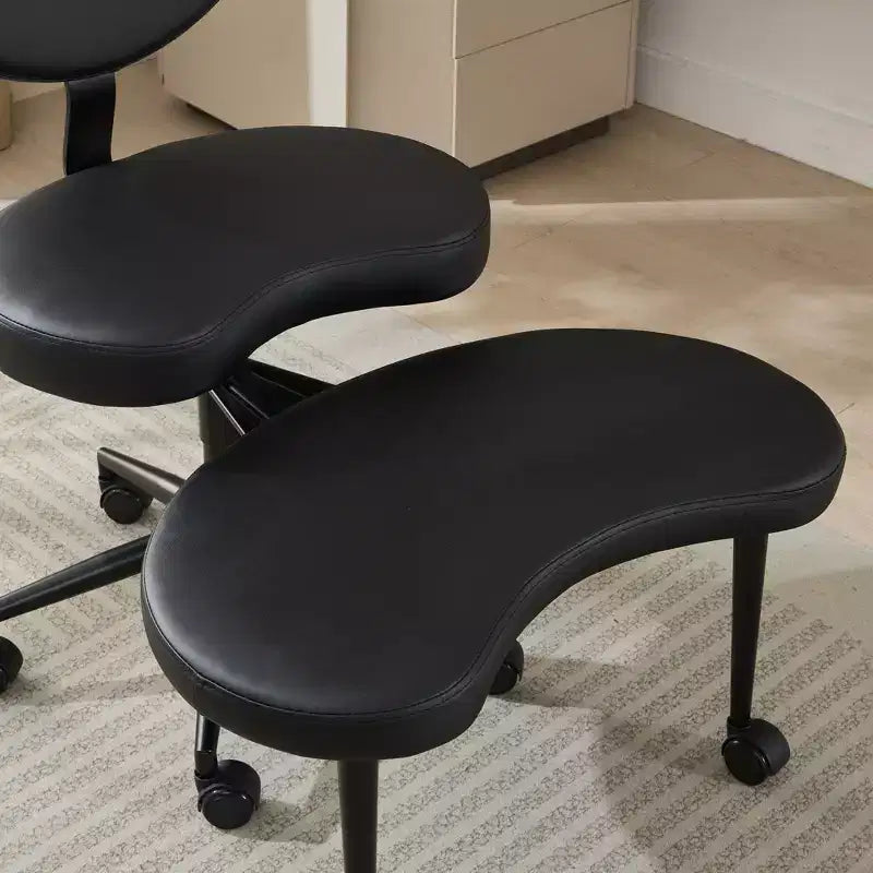 Sedia da scrivania Homy Casa con gambe incrociate, altezza regolabile e sgabello con rotelle
