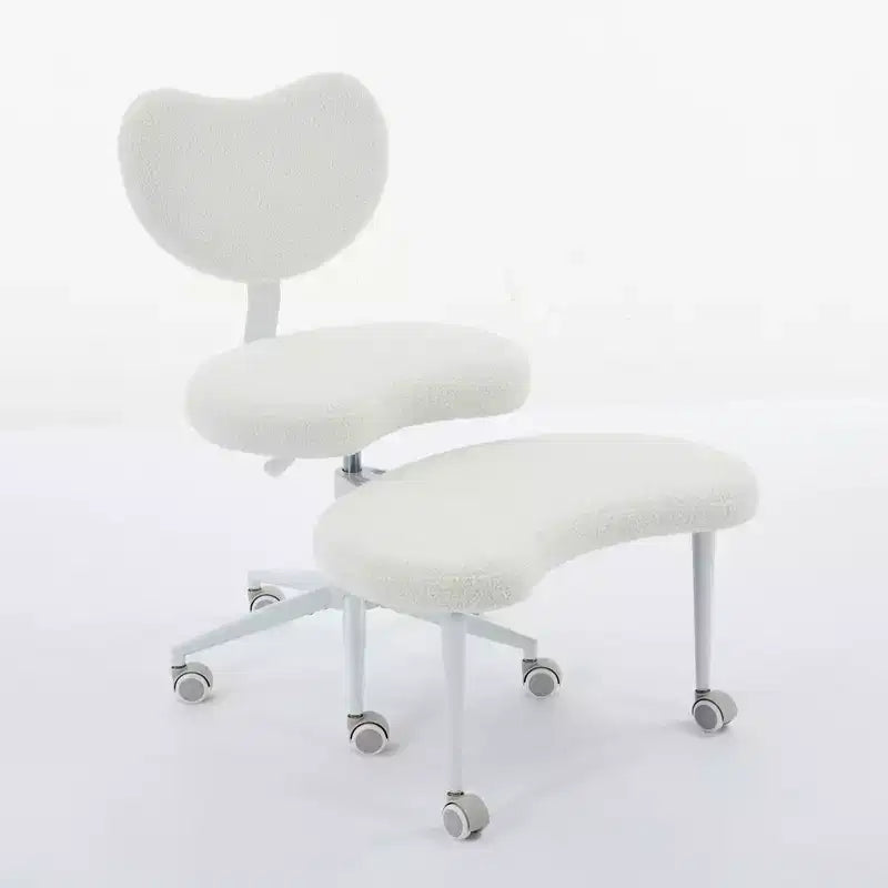 Sedia da scrivania Homy Casa con gambe incrociate, altezza regolabile e sgabello con rotelle