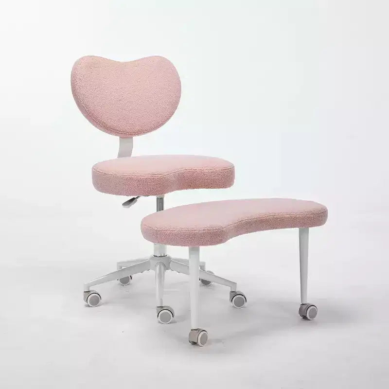 Sedia da scrivania Homy Casa con gambe incrociate, altezza regolabile e sgabello con rotelle