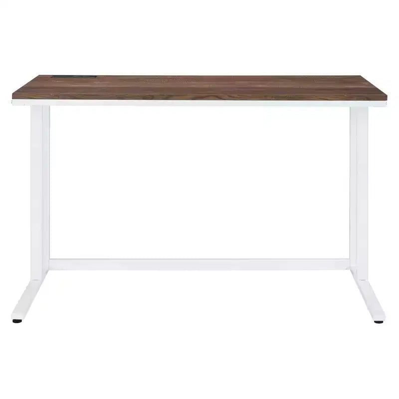 HomeStock Scrivanie per computer in legno color grigio alte 73,6 cm con ripiano a giorno