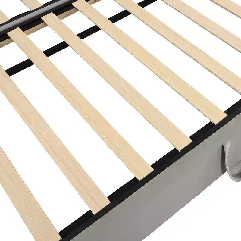 Divano letto imbottito con letto estraibile a scomparsa, Struttura letto singolo in legno con letto estraibile estensibile, Divano letto a capitonné