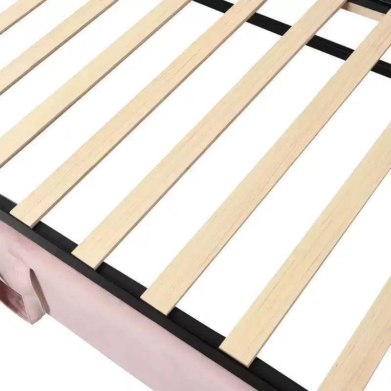 Divano letto imbottito con letto estraibile a scomparsa, Struttura letto singolo in legno con letto estraibile estensibile, Divano letto a capitonné