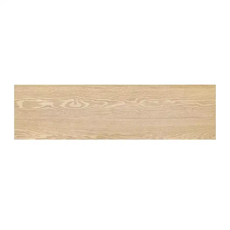 Tavolo Consolle Stretto in Rattan con Ripiani, Tavolino Minimalista da Ingresso in Legno con Cassetti per Salotto e Corridoio, Naturale