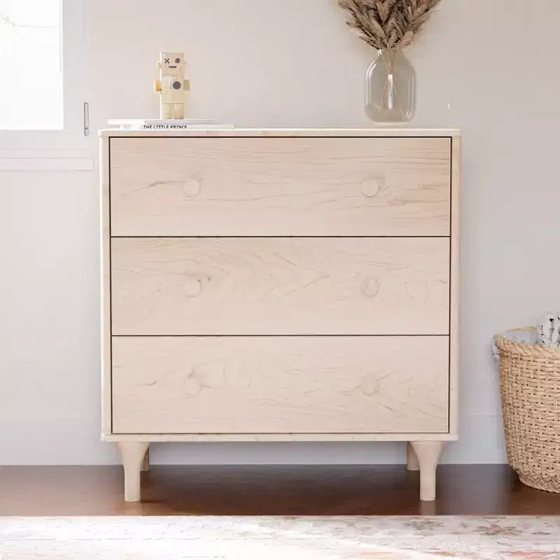 Comodino fasciatoio Babyletto Lolly a 3 cassetti con vassoio fasciatoio rimovibile