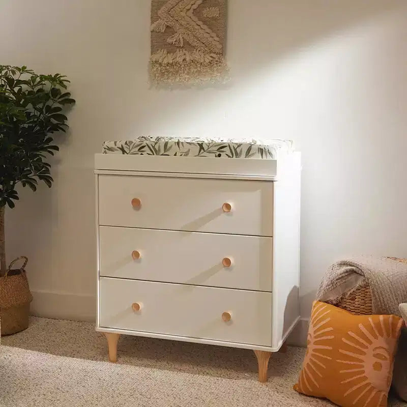 Comodino fasciatoio Babyletto Lolly a 3 cassetti con vassoio fasciatoio rimovibile
