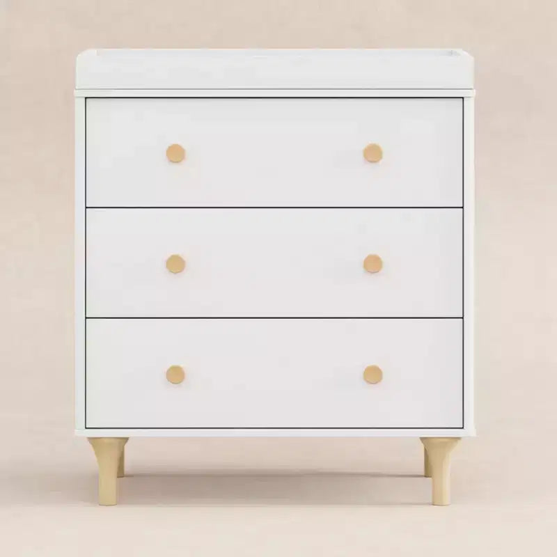 Comodino fasciatoio Babyletto Lolly a 3 cassetti con vassoio fasciatoio rimovibile