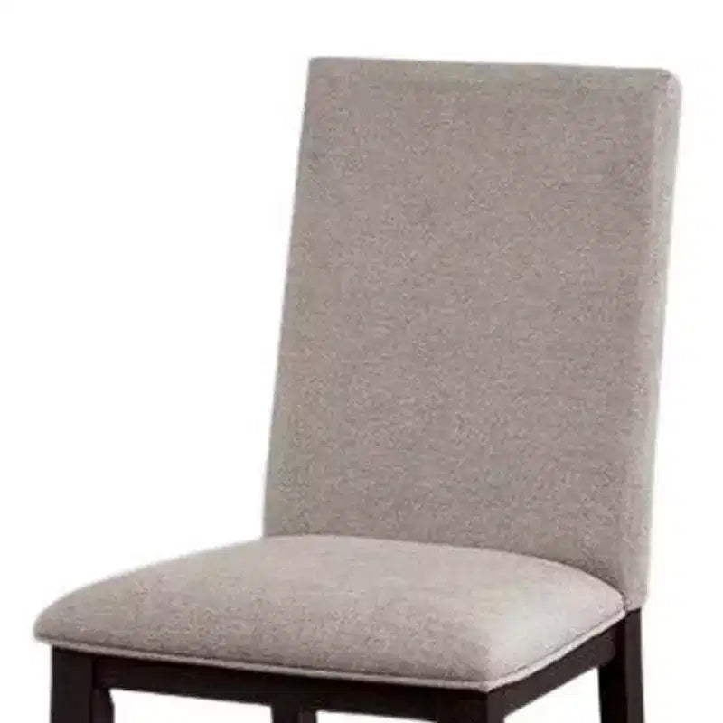 Set di 2 sedie da pranzo Royal Hampton, legno nero, poliestere grigio plissettato