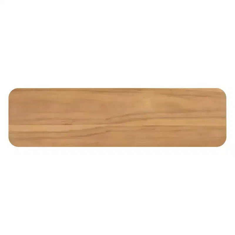 Consolle Okak in Legno Naturale con Base a U, Tavolo da Ingresso ad Angoli Curvi per Soggiorno, Corridoio