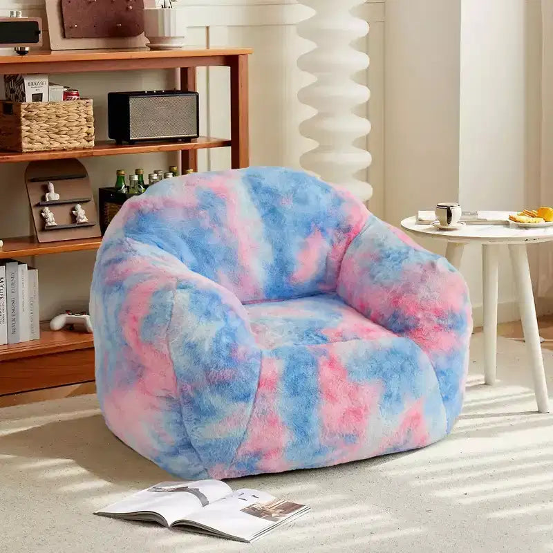 COZONY Poltrona a sacco per bambini da 99 cm - Morbido divano in peluche con imbottitura in spugna, schienale e braccioli, sedia da lettura con capacità di 17 kg