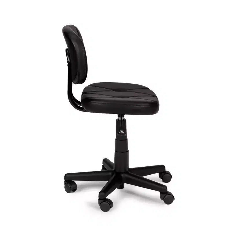 Sedia da ufficio ergonomica girevole HomeStock 117 cm (46 in.) H con altezza regolabile e seduta in similpelle dorata