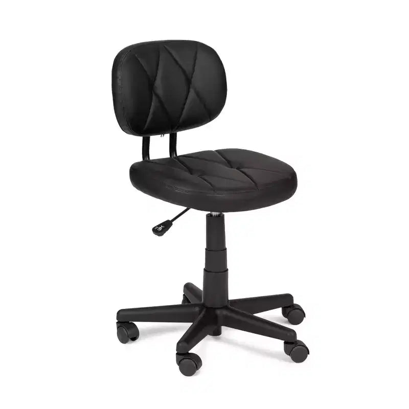 Sedia da ufficio ergonomica girevole HomeStock 117 cm (46 in.) H con altezza regolabile e seduta in similpelle dorata