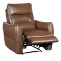 Royal Hampton Power Recliner Chair, Rich Caramel Brown Leather Match, Foam