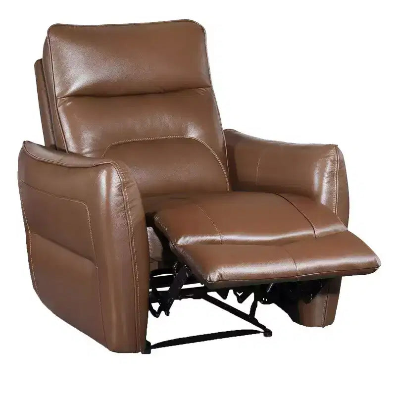 Royal Hampton Power Recliner Chair, Rich Caramel Brown Leather Match, Foam