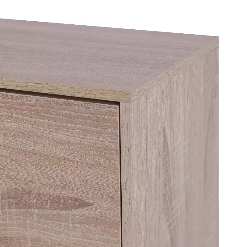 GDFStudio Enzo Mobile Scarpiera Moderno 24 in Legno con Maniglie Argentate e 3 Cassetti a Ribalta