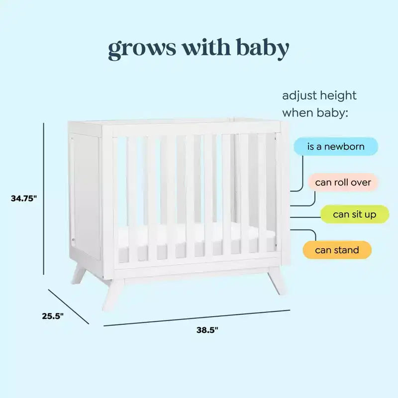 Mini Culla Convertibile 3-in-1 daVinci Otto con 4 Materassi