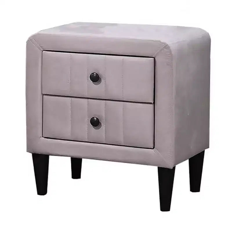 Comodino Royal Hampton, 2 cassetti, 56 cm, rivestito in velluto rosa chiaro