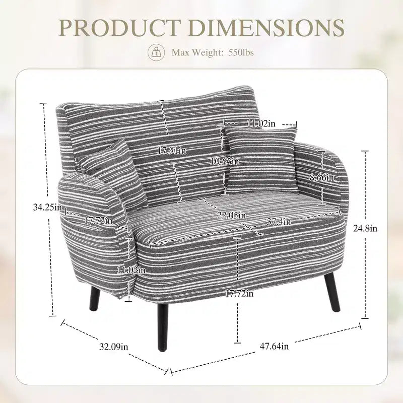 Divano moderno a seduta profonda Zeus & Ruta con braccioli ultra confortevoli, cuscini e tasche portaoggetti