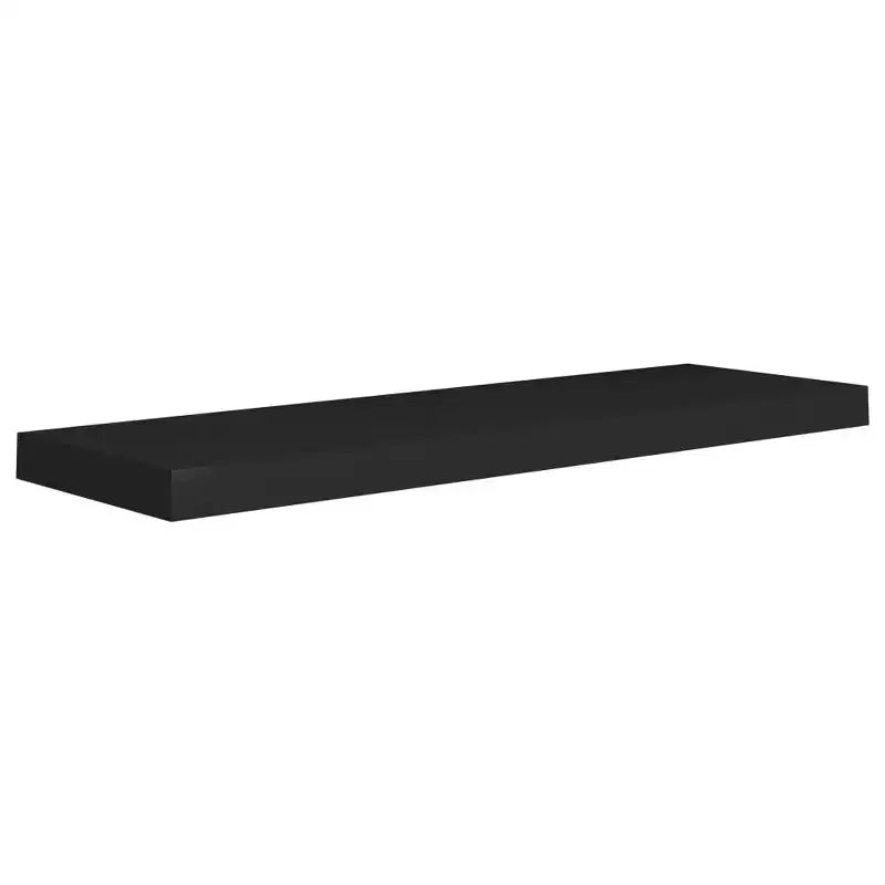 Mensola da parete Nera a nido d'ape in MDF, struttura in metallo 80 x 23,5 x 3,8 cm
