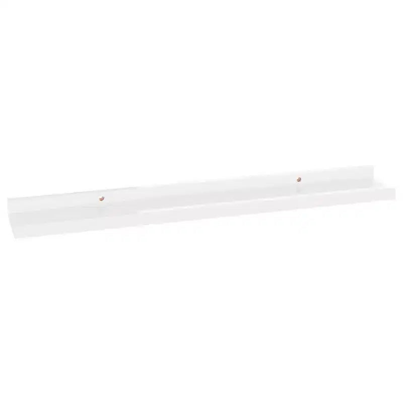 Set di 2 mensole a muro in MDF bianco lucido 60x9x3 cm