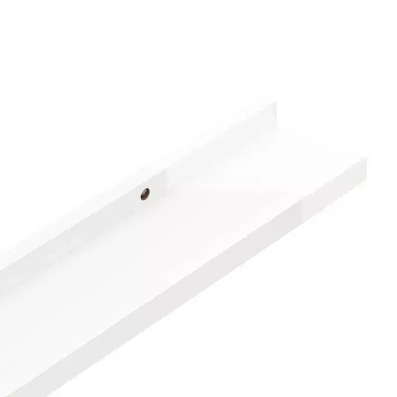 Set di 2 mensole a muro in MDF bianco lucido 60x9x3 cm
