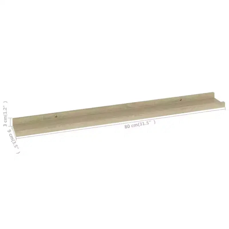 Mensole a muro 2 pz Quercia Sonoma 31,5x3,5x1,2