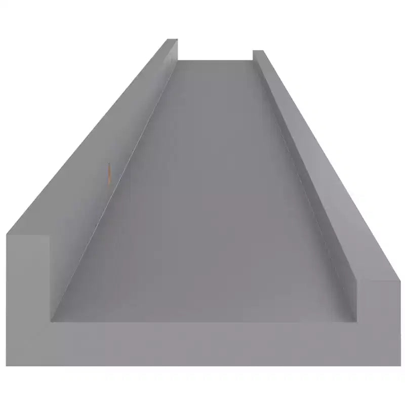 Set di 4 mensole da parete grigie in MDF rettangolari moderne