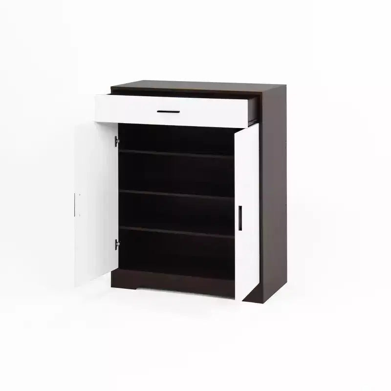 GDFStudio Tyra 31 Mobiletto Moderno in Legno con 4 Ripiani Porta Scarpe, 1 Cassetto e Ripiani Regolabili
