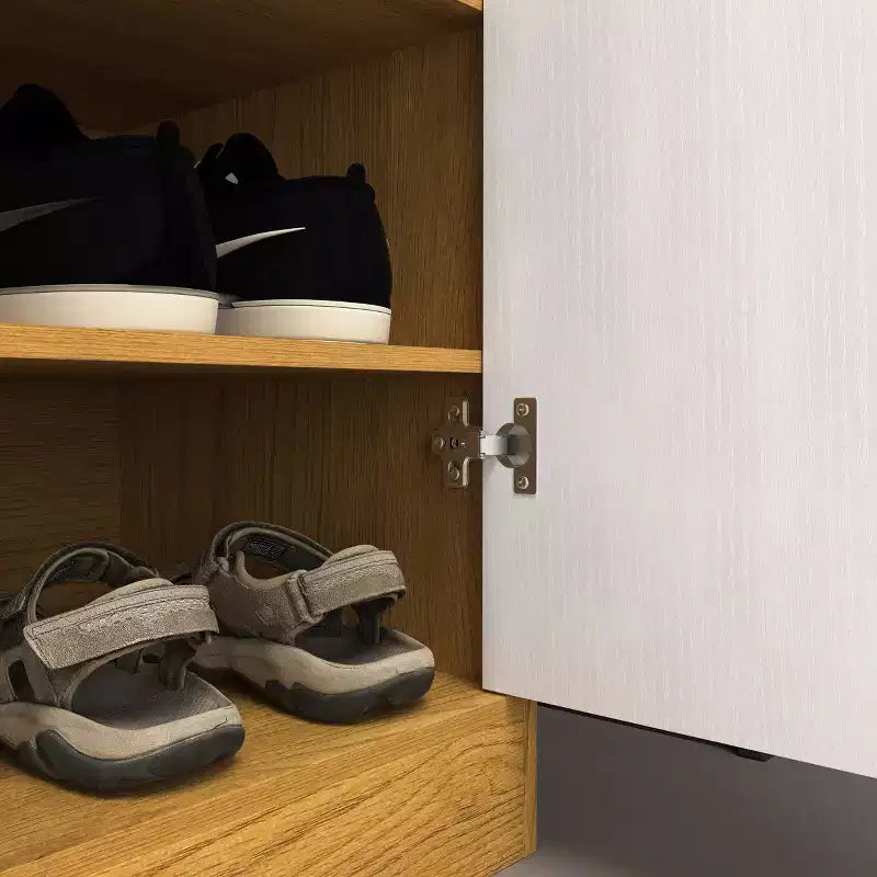 GDFStudio Tyra 31 Mobiletto Moderno in Legno con 4 Ripiani Porta Scarpe, 1 Cassetto e Ripiani Regolabili