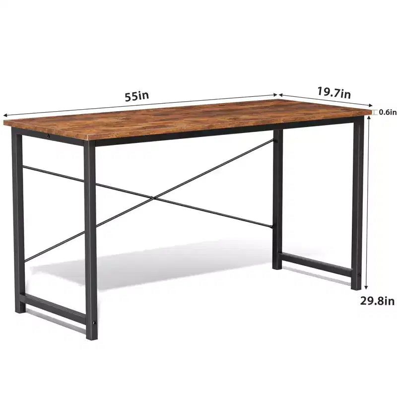 Scrivania per computer JIONJOY 55 - Tavolo da scrittura per ufficio domestico rinforzato a forma di X, stile moderno semplice
