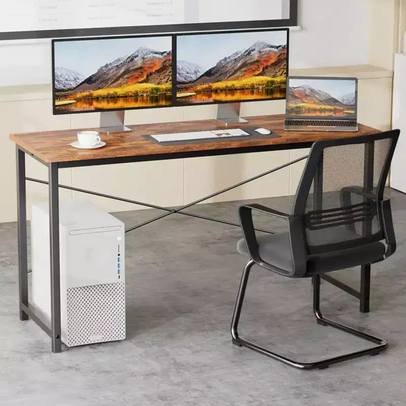 Scrivania per computer JIONJOY 55 - Tavolo da scrittura per ufficio domestico rinforzato a forma di X, stile moderno semplice