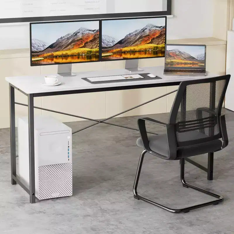 Scrivania per computer JIONJOY 55 - Tavolo da scrittura per ufficio domestico rinforzato a forma di X, stile moderno semplice
