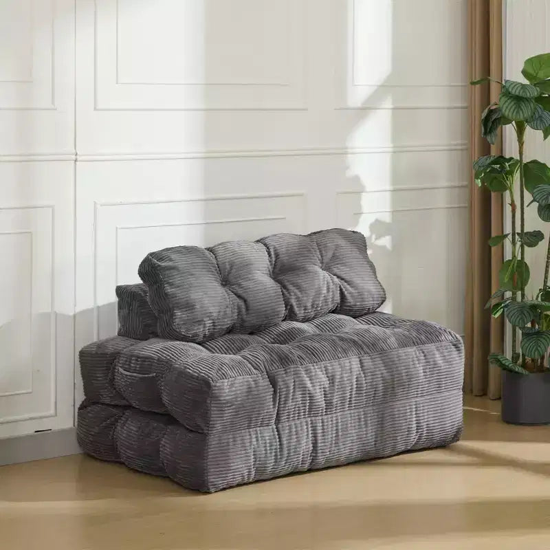 Garvee Divano Letto Sedia 3 in 1 Portatile Pieghevole Matrimoniale con Cuscino, Materasso e Schienale Pieghevole Convertibile, Divano da Terra Portatile