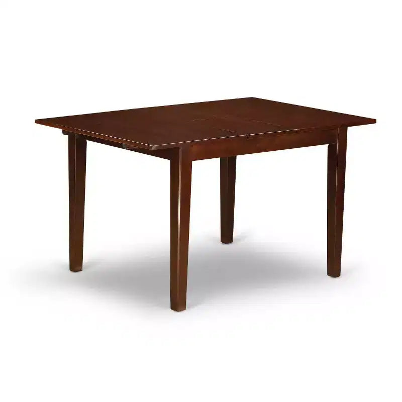 HomeStock Set da pranzo in 5 pezzi con ripiano in legno massello finitura mogano - Posti a sedere per 4 persone